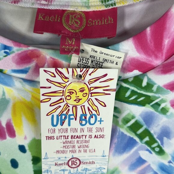 Kaeli Smith M Floral Mirage Shift Dress Pockets UPF 50+ Vacation Golf Beachy Art - Picture 11 of 16